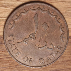 Qatar - moneda de colectie exotica - 10 dirhami / dirhams 1973 bronz - an unic !