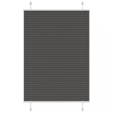 VidaXL Jaluză plisată negru 95x100 cm Lățime țesătură 94,4cm poliester