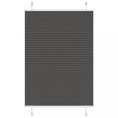 vidaXL Jaluzea plisată negru 100x100cm Lățime țesătură 99,4cm poliester 4015126