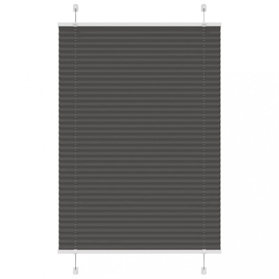 Jaluză plisată negru 95x100 cm Lățime țesătură 94,4cm poliester foto