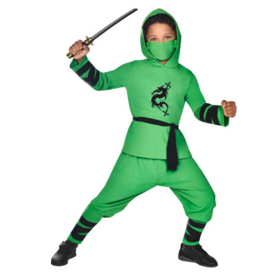 Costum Green Ninja pentru copii 4-6 ani 110 cm foto