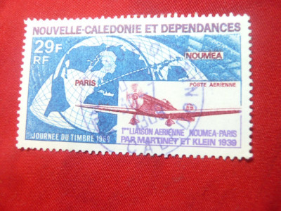 Serie-val. 29 fr. Noua Caledonie Franceza 1969 Ziua Timbrului , stampilat foto