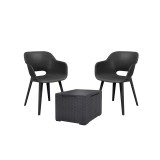 Akola Balcony grădină mobilier set vigo cu masă grafit