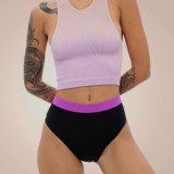 Weekiss Sport High Waist Pink Periodenunterw&auml;sche, Menstruationsunterw&auml;sche, Periodenslip, Gr&ouml;&szlig;e: L (40); Mengen-Rabatte: ohne; Farbe Weekiss: Schwarz