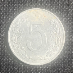 Moneda Cehoslovacia 5 haleri 1954