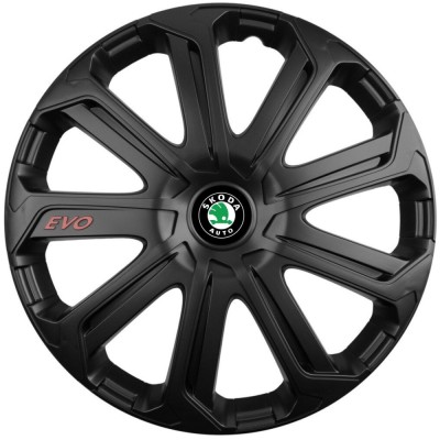 Set 4 Capace Roti Evo Negru R14, Pentru Skoda foto