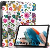 Husa tableta compatibila samsung galaxy tab a9, foldpro cu microfibra, auto sleep/wake, butterfly