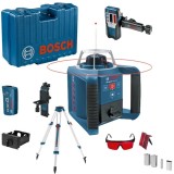 Bosch GRL 300 HV + BT 160 - Nivela laser rotativa 60 m valiza plastic + Trepied 970-1600 mm 5/8 inch