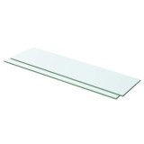 vidaXL Rafturi, 2 buc., 60 x 12 cm, panouri sticlă transparentă