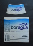 Eticheta de apa BONAQUA, produs COCA COLA, anii 1998 - 2000