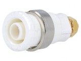 Soclu Banană 4mm Alb Aurit Pe Panou 32A