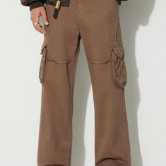 Alpha Industries pantaloni de bumbac Jet Pant culoarea bej, drept 101212.183