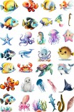 Cumpara ieftin Sticker decorativ Animale Marine, Waterproof 90x60 cm, 1305STK