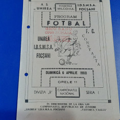 program Unirea IDSMSA Focsani - FC Constanta