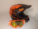 Casca Moto Atv Cross Enduro Downhill + Ochelari 100% ,marimi disponibile M si L