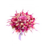 Buchet de Flori Mic Personalizabil cu Plante Uscate (Roz)