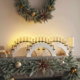 vidaXL Arhă de Crăciun cu 10 lum&acirc;nări LED 3 pcs Alb 47 x 5 x 29 cm 42019710