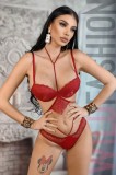 R885-81 Set 3 piese lenjerie sexy din sutien si chilot, L, M, S, S/M