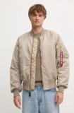 Alpha Industries geaca bomber barbati, culoarea bej, de iarna
