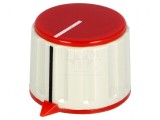 Buton rotativ ABS cu indicator &Oslash;6mm, &Oslash;28,7x21mm, gri roșu
