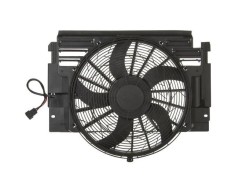 GMV radiator electroventilator BMW X5 E53, 02.2002-02.2007, motor 4.6 is V8 32V, 4.8 is V8 32V, benzina, cutie automata, cu AC, 400 W; 465 mm; 3 pini