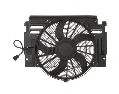 GMV radiator electroventilator BMW X5 E53, 02.2002-02.2007, motor 4.6 is V8 32V, 4.8 is V8 32V, benzina, cutie automata, cu AC, 400 W; 465 mm; 3 pini foto