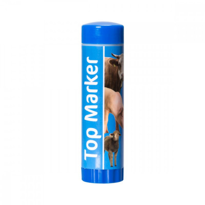 Creion albastru pentru marcarea animalelor pe termen scurt, TopMarker, 60&amp;nbsp;ml foto