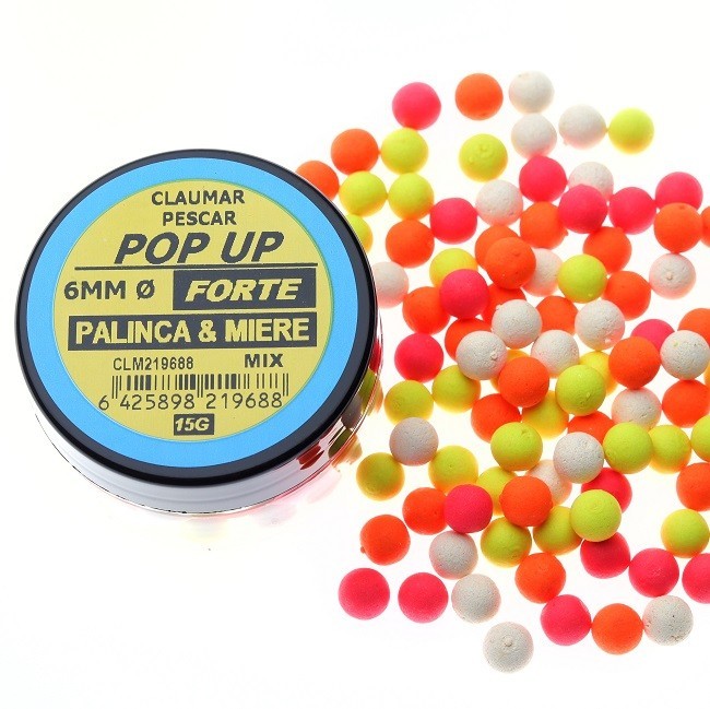 Pop Up Claumar Palinca si Miere Forte Mix Color 15Gr 6mm