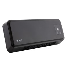 Aeroterma de perete Bohm, 2 trepte putere 1000/2000 W, Timer 1-12 H , suprafata de incalzire 20-25 mp, Negru