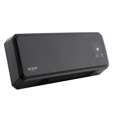 Aeroterma de perete Bohm, 2 trepte putere 1000/2000 W, Timer 1-12 H , suprafata de incalzire 20-25 mp, Negru foto