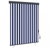 Gossi jaluzea tip rulou de exterior, albastru si alb, 140 x 250 cm