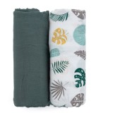 Petite&amp;Mars Misty scutece textile Misty Green 120 x 120 cm 2 buc