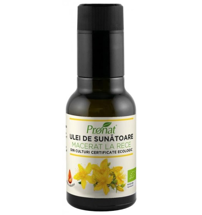 Ulei de Sunatoare Macerat la Rece Bio 100ml Pronat