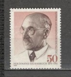 Berlin.1975 100 ani nastere prof.F.Sauerbruch-chirurg SB.836, Nestampilat