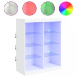 Servanta cu lumini LED, alb, 81x37x100 cm, DKD Home Decor