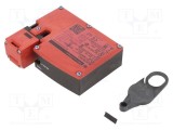 &Icirc;ntrerupător de siguranţă TELEMECANIQUE SENSORS XCSTE NC x2 IP66 roşie cu blocare