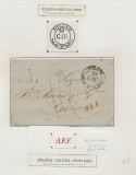 Italy 1834 Postal History Rare Stampless Cover Milan to Genova DG.030