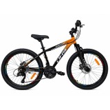 Cumpara ieftin Bicicleta copii DHS Terrana 2423B 24 inch, aluminiu, negru-portocaliu