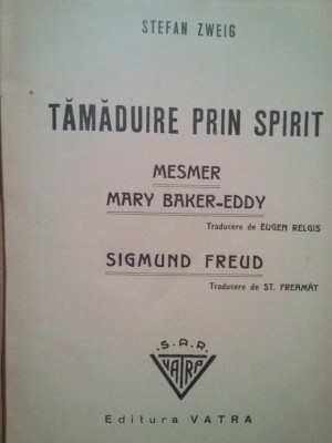 Stefan Zweig - Tamaduire prin spirit foto