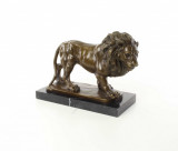 Leu - statueta din bronz pe soclu din marmura JK-20