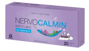 NERVOCALMIN SOMN USOR CU VALERIANA 20CPS MOI foto