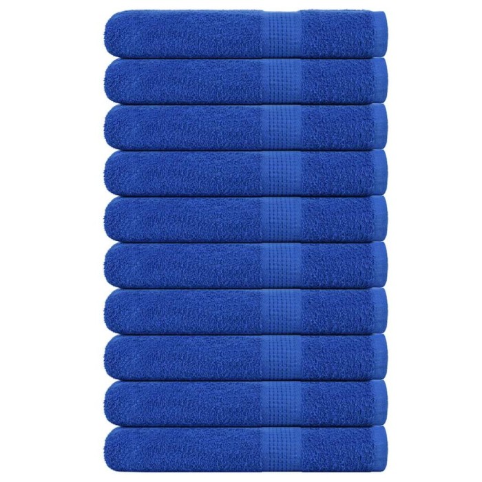 vidaXL Prosoape pentru saună 10 buc Albastru 360 g/m&sup2; 100% bumbac 136721