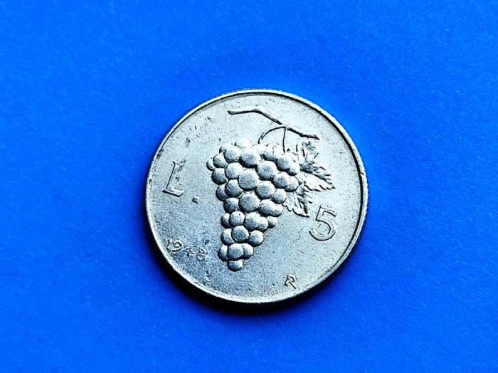 5 Lire 1948 Italia-XF-Rarut