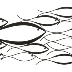 Decoratiune de perete Fishy, Mauro Ferretti, 100x35 cm, fier, multicolor