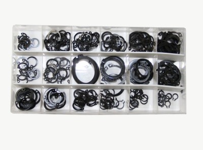 Set agrafe 225 piese sigurante elastice seeger din otel de arc AutoDrive ProParts foto