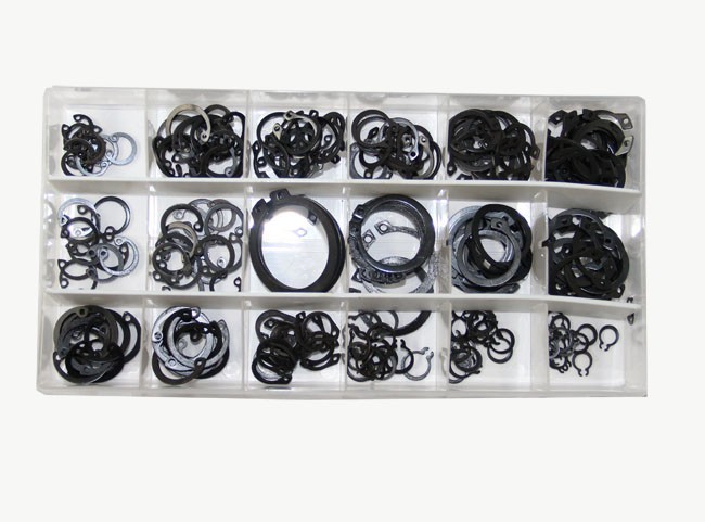 Set agrafe 225 piese sigurante elastice seeger din otel de arc AutoDrive ProParts