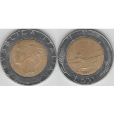 Italia 1991 - 500 lire, circulata