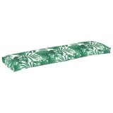 VidaXL Pernă pentru bancă din paleți model frunze 150 x 40 x 8 cm