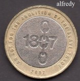 Anglia, Marea Britanie, 2007 2 Pounds, Comemorativa, Abolirea sclaviei