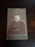 Fotografie tip CDV , Portret adolescent , alb negru , Lupeny - R.Felinek